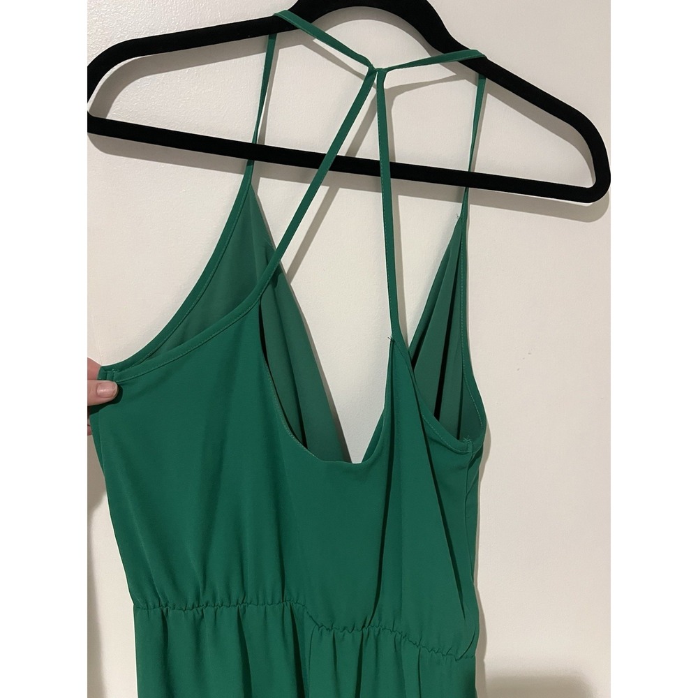 Fashion Union Women's Jumpsuit Small Green Tank Sleeveless Stretch Spaghetti - Picture 6 of 7